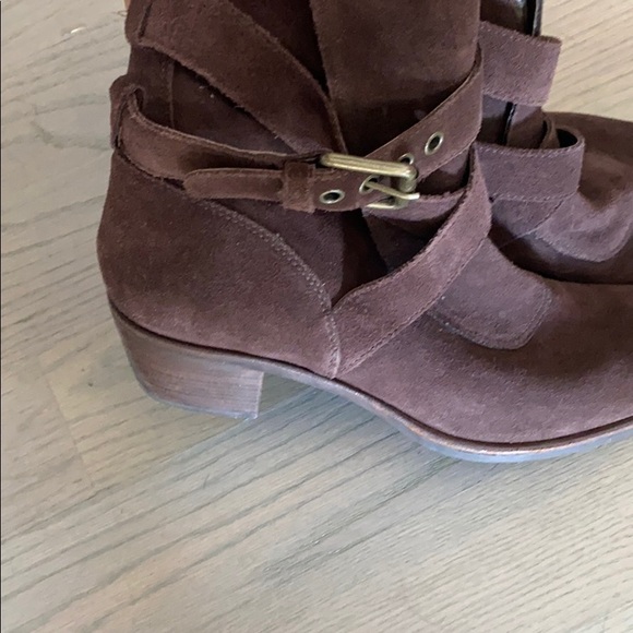 Cole Haan G Series Brown Suede Buckle Boots SZ 10B - Picture 7 of 7